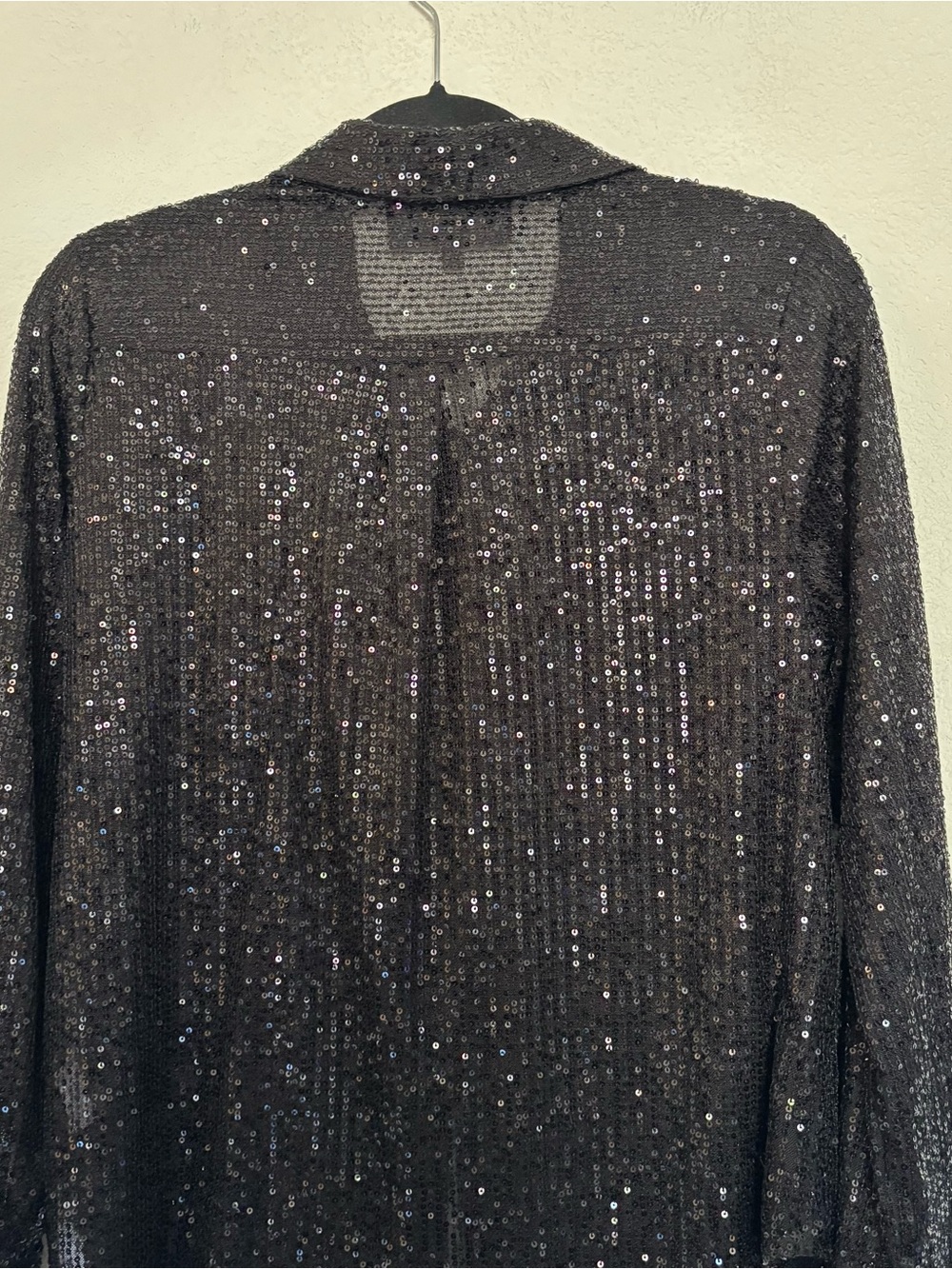 Anthropologie Sunday In Brooklyn Sequin Button Down Top Sequins Black - Picture 6 of 8